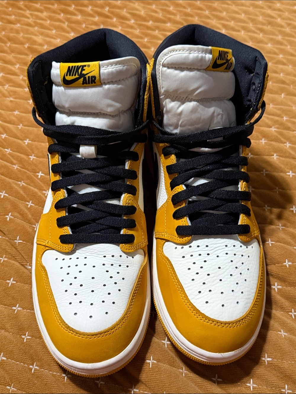 Jordan 1 Retro High OG Yellow Ochre Black White Sail DZ5485-701 NO BOX SZ11